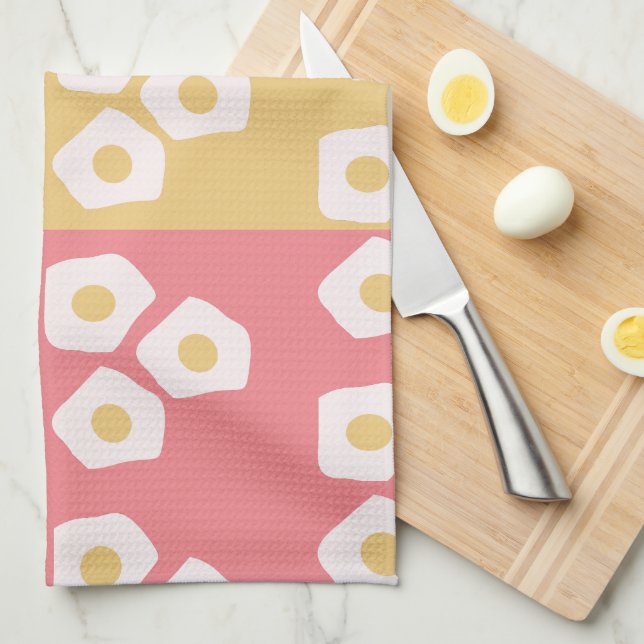 Egg Fried Breakfast Colourful   Kitchen Towel (Quarter Fold)