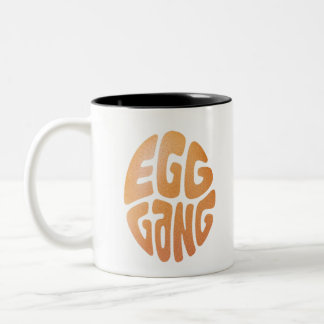 Egg Gang Record World Egg Two-Tone Coffee Mug