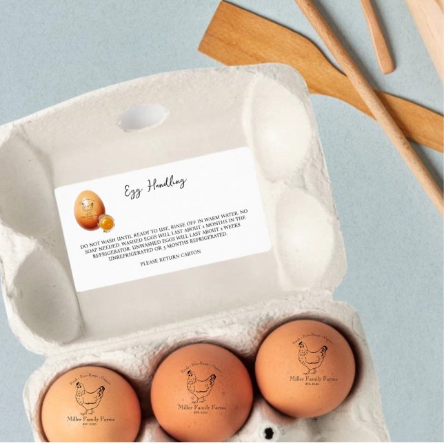 Egg Handling Instruction Sticker Carton Care Label (Creator Uploaded)