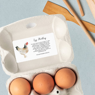 Egg Handling Instruction Sticker Carton Care Label