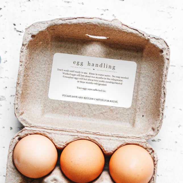 Egg Handling Instruction Sticker Carton Care Label (Creator Uploaded)