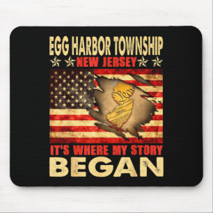 Egg Harbor Township New Jersey Usa Flag 4th Of Jul Mouse Pad