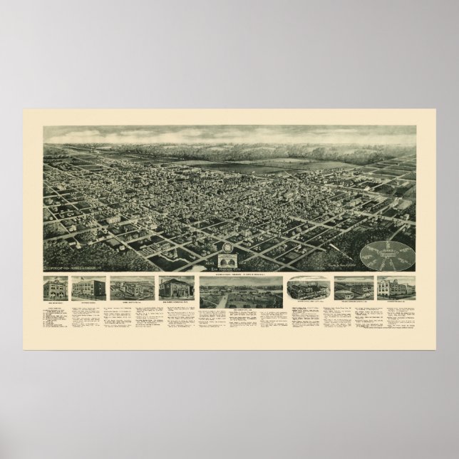 Egg Harbour City, NJ Panoramic Map - 1924 Poster (Front)