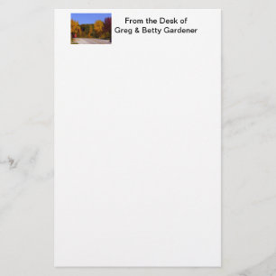 Egg Harbour, WI Fall Season with Trolley Car Stationery