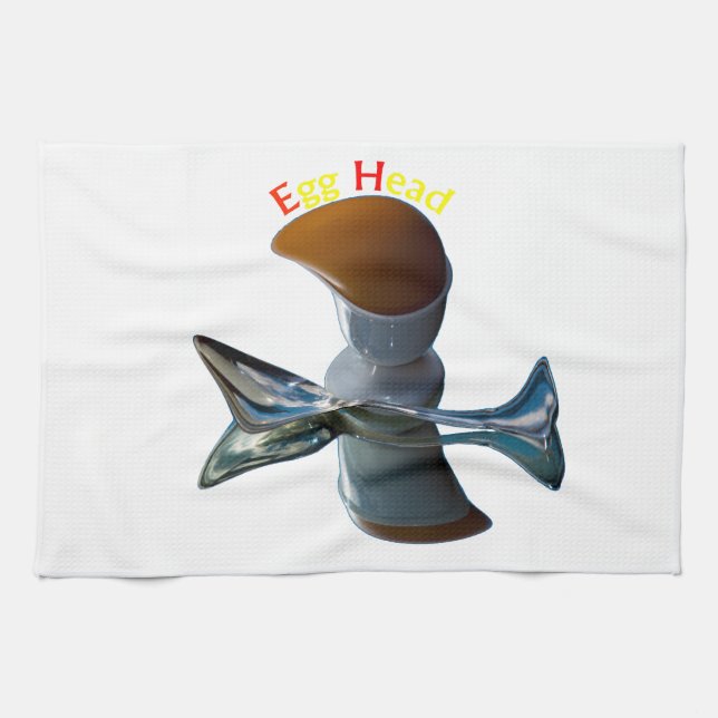 Egg Head Quirky Designs Kitchen Towel (Horizontal)