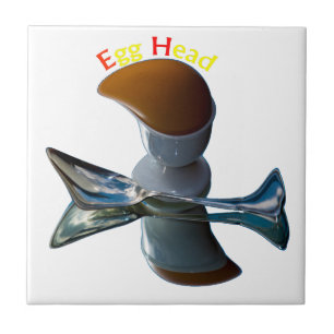 Egg Head Quirky Designs Tile