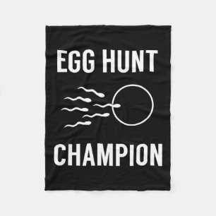 Egg Hunt Champion Fun Dad Easter Pregnancy Announc Fleece Blanket