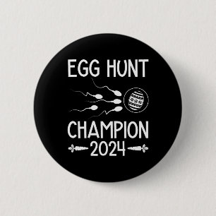 Egg Hunt Champion Funny Dad Easter Pregnancy Annou 2 Inch Round Button