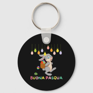 Egg Hunt Day Italian Happy Easter Italy Easter Buo Keychain
