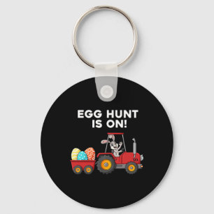 Egg Hunt Is On Easter Day Bunny Boys Girls Kids  Keychain