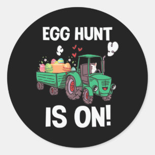 Egg Hunt Is On! Happy Easter Bunny Easter Eggs Eas Classic Round Sticker
