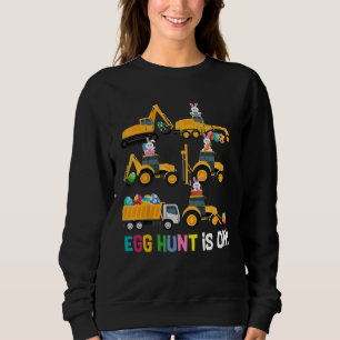 Egg Hunt Is On Tractor Easter Bunny Eggs Boys Kids Sweatshirt
