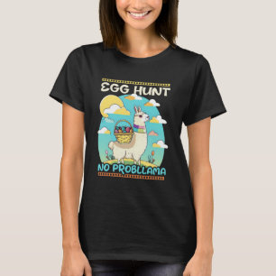 Egg Hunt Llama Christian Easter T-Shirt