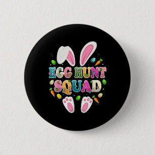 Egg Hunt Squad Bunny Happy Easter Day 2 Inch Round Button