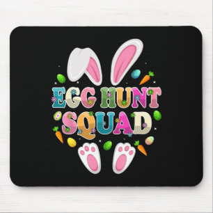 Egg Hunt Squad Bunny Happy Easter Day  Mouse Pad
