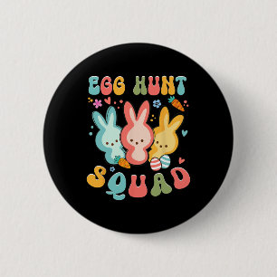 Egg Hunt Squad Hunting Season Funny Easter Day Bun 2 Inch Round Button