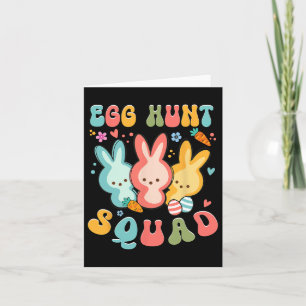 Egg Hunt Squad Hunting Season Funny Easter Day Bun Card