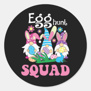 Egg Hunt Squad Hunting Season Funny Easter Day  Classic Round Sticker