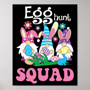 Egg Hunt Squad Hunting Season Funny Easter Day Poster