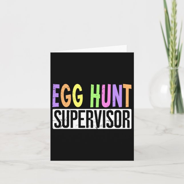 Egg Hunt Supervisor - Egg Hunting Squad Moms Adult Card (Front)