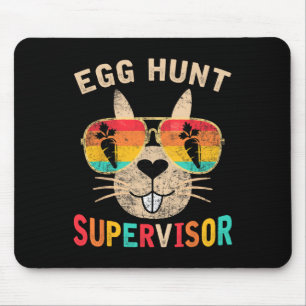 Egg Hunt Supervisor Retro Egg Hunting Party Mom Da Mouse Pad