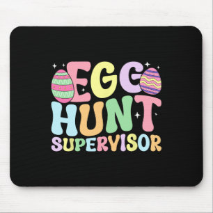 Egg Hunt Supervisor Retro Egg Hunting Party Mom Da Mouse Pad