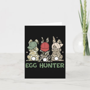 Egg Hunter Bunny Rabbit Hunting Easter Day Toddler Card