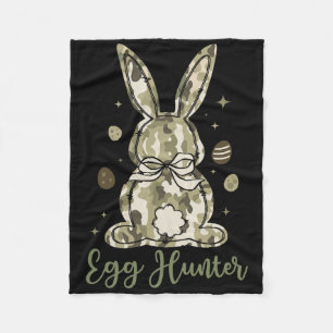Egg Hunter Bunny Rabbit Hunting Easter Day Toddler Fleece Blanket