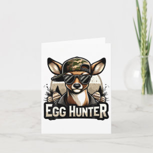 Egg Hunter Deer Buck Backward Cap Deer Hunting Eas Card