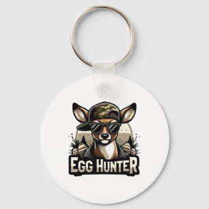 Egg Hunter Deer Buck Backward Cap Deer Hunting Eas Keychain
