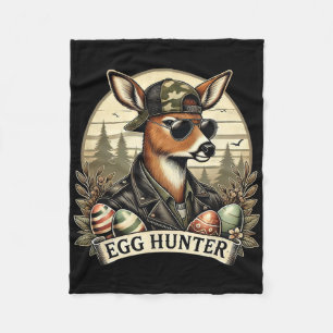 Egg Hunter Deer Buck Byckward Cap Deer Hunting Eas Fleece Blanket