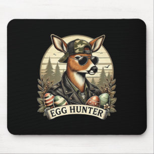 Egg Hunter Deer Buck Byckward Cap Deer Hunting Eas Mouse Pad