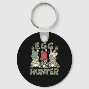 Egg Hunter Deer Buck Camo Cap Deer Hunting Easter Keychain
