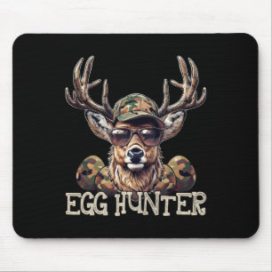 Egg Hunter Deer Buck Camo Cap Deer Hunting Easter  Mouse Pad
