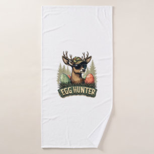 Egg Hunter Deer Buck Happy Easter Day Eggs Boys Ki Bath Towel