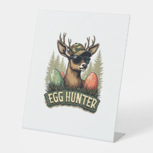 Egg Hunter Deer Buck Happy Easter Day Eggs Boys Ki Pedestal Sign