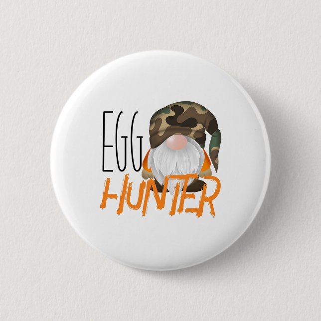 Egg Hunter Easter Egg Hunting Easter Gnome Camoufl 2 Inch Round Button (Front)