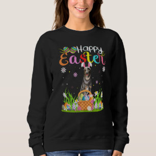 Egg Hunting Bunny Blue Heeler Dog Happy Easter Sweatshirt