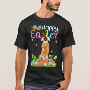 Egg Hunting Bunny Golden Retriever Dog Happy Easte T-Shirt