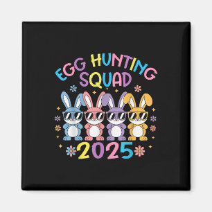Egg Hunting Squad 2025 Happy Easter Bunny Family B Magnet