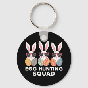 Egg Hunting Squad Boys Girls Easter Family  Keychain
