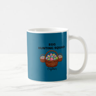 Egg hunting squad captain customised cute easter coffee mug