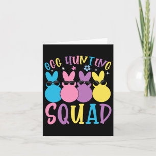 Egg Hunting Squad Crew Family Happy Easter Bunny  Card