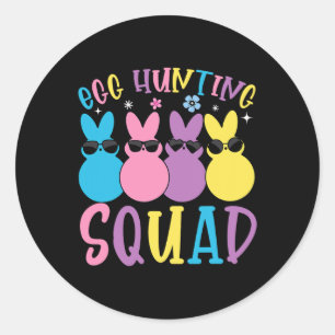 Egg Hunting Squad Crew Family Happy Easter Bunny  Classic Round Sticker