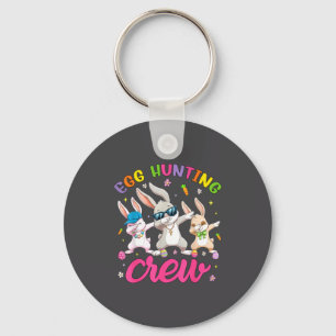 Egg Hunting Squad Crew Family Happy Easter Day Bun Keychain