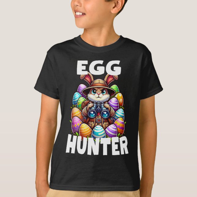Egg Hunting Squad Graphic Easter Egg Hunt Easter D T-Shirt (Front)