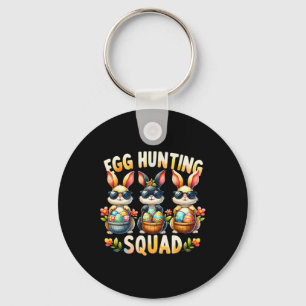 Egg Hunting Squad Happy Easter Day Bunny Egg Hunt  Keychain