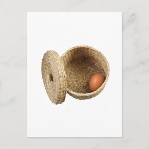 Egg in basket postcard