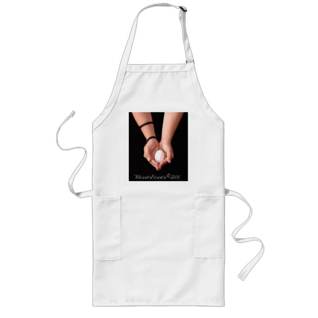 Egg in my hand long apron (Front)