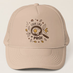 Egg in Pan Illustration – Delicious Breakfast Art Trucker Hat